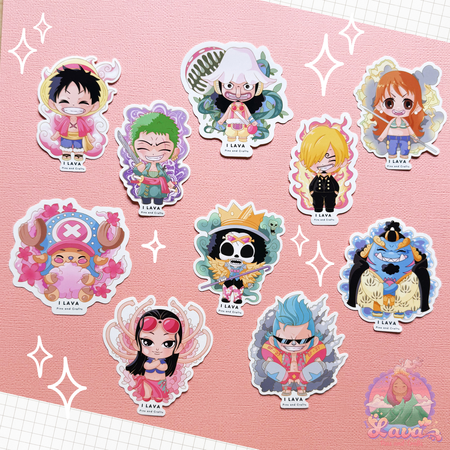 Straw Hat Crew Vinyl Stickers