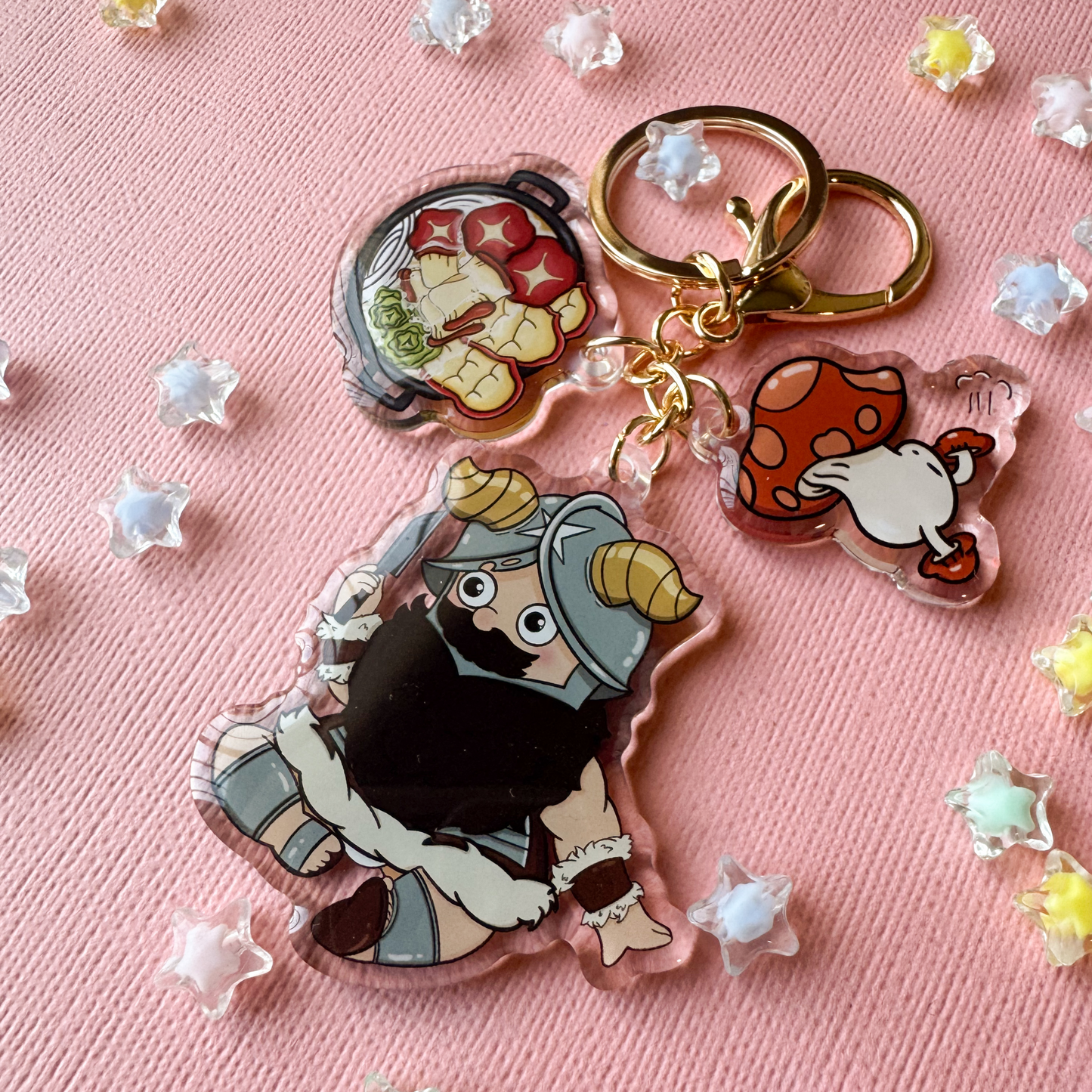 3 Charm Dungeon Chef Keychain