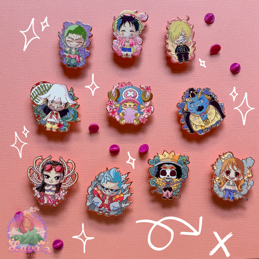 Chibi Straw Hat Crew Enamel Pins